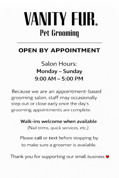 Vanity Fur Pet Grooming